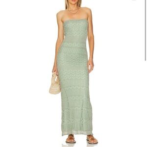 SNDYS crotchet sparkle knit dress